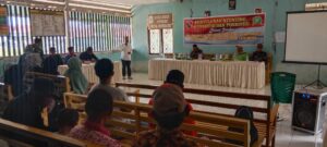 Satgas TMMD 118 Kodim 1416/Muna Sinergi dengan Dinas Kesehatan Sosialisasi Tentang Stunting, Posyandu dan Posbindu