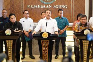 Jaksa Agung dan Menteri BUMN SampaikanPerkembangan Perkara Dugaan Korupsi Dana Pensiundi Kementerian BUMN