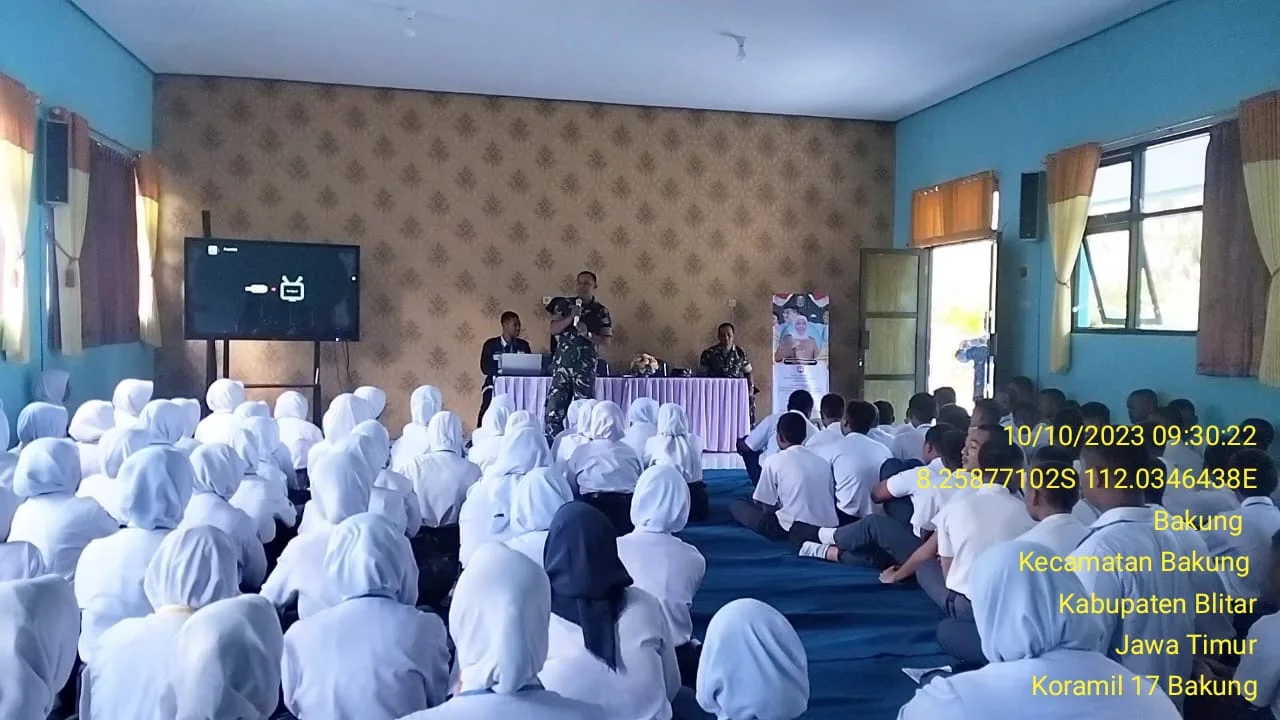 Wujudkan Generasi Muda Yang Berkualitas, Anggota Koramil Bakung Berikan Wasbang Di Sekolah