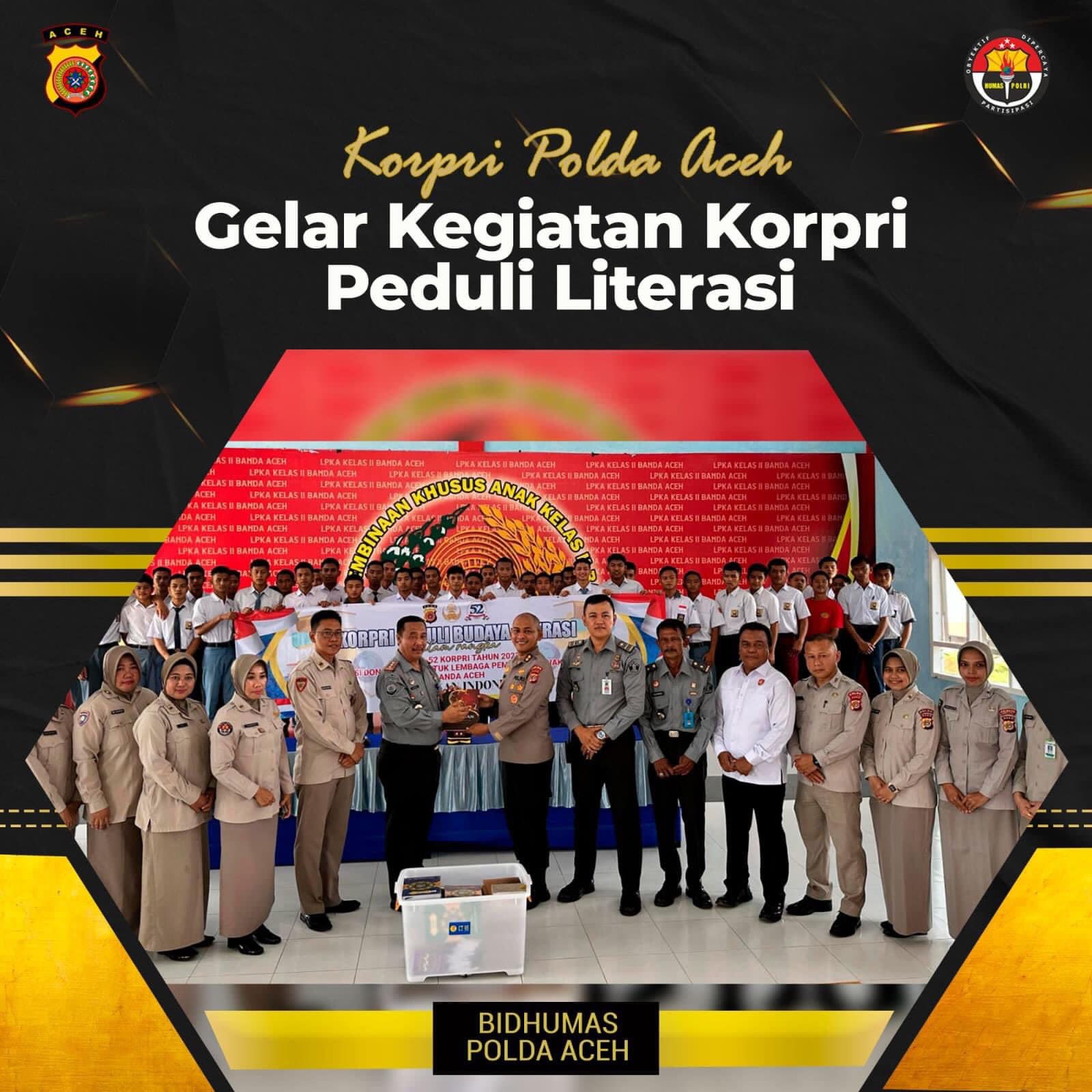 Korpri Polda Aceh elar Kegiatan Korpri Peduli Literasi