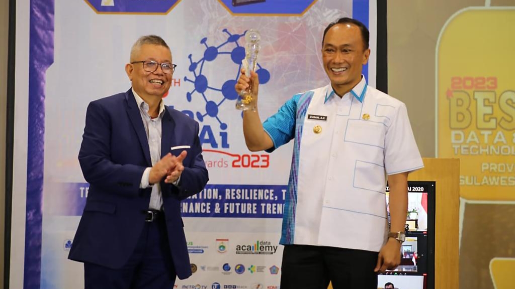 Sukses Dorong Transformasi Digital Dalam Organisasi Publik, Pj Gubernur Sulbar, Prof Zudan Dapatkan Award dari ABDI