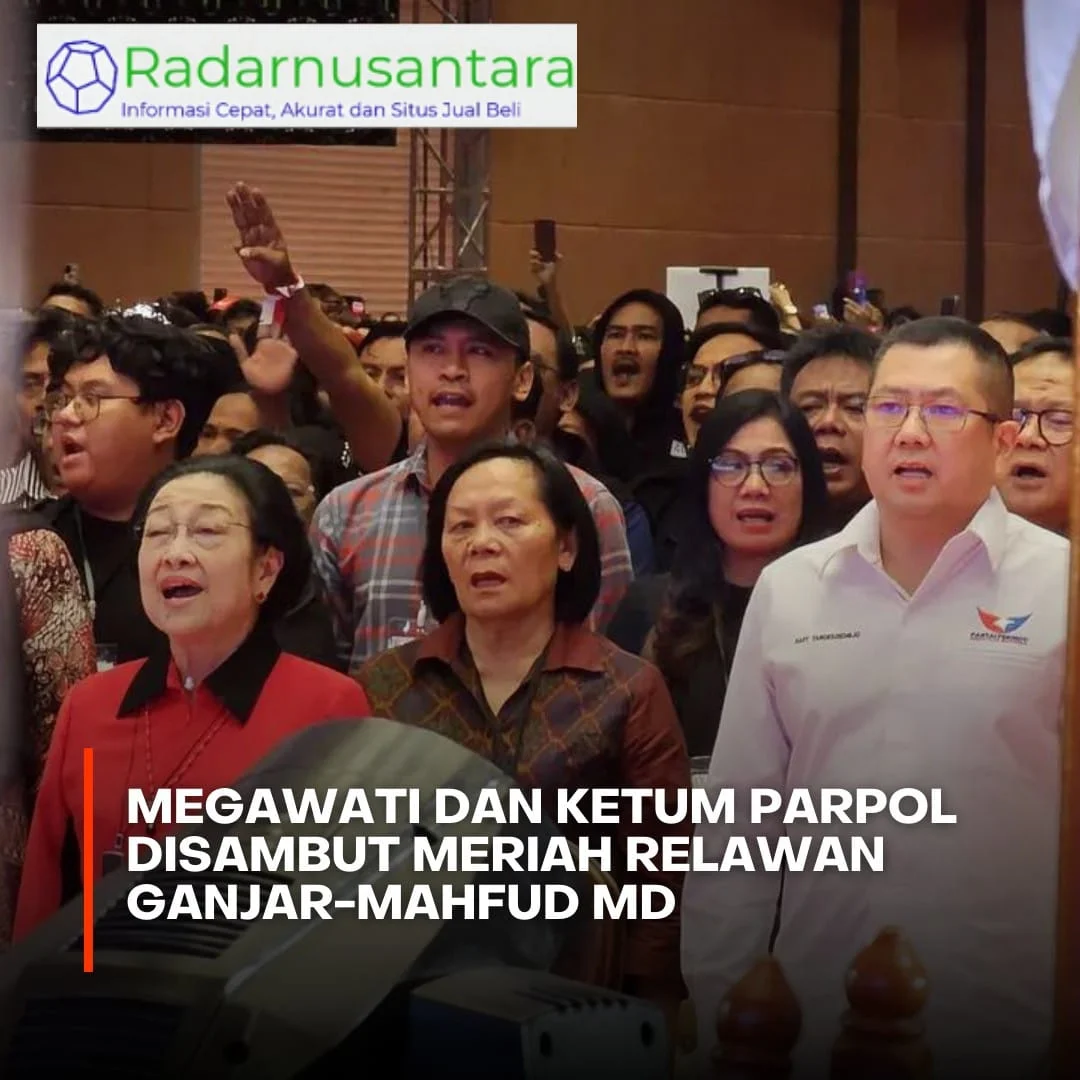 Megawati dan Ketum Parpol Disambut Meriah Relawan Ganjar - Mahfud