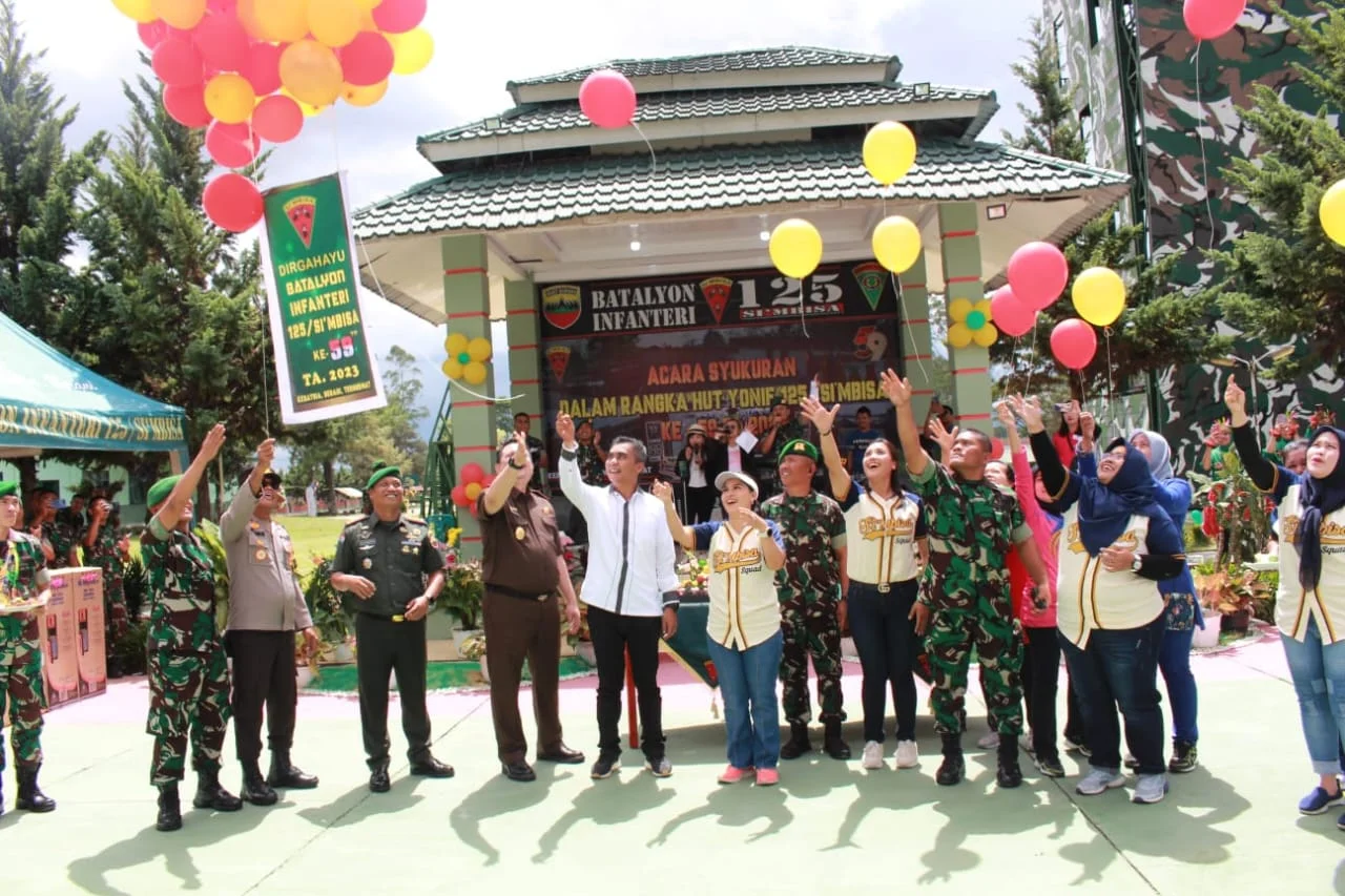 Kemeriahan Perayaan HUT Batalyon Infanteri 125/SMB Ke-59 Oleh Seluruh Prajurit dan Masyarakat