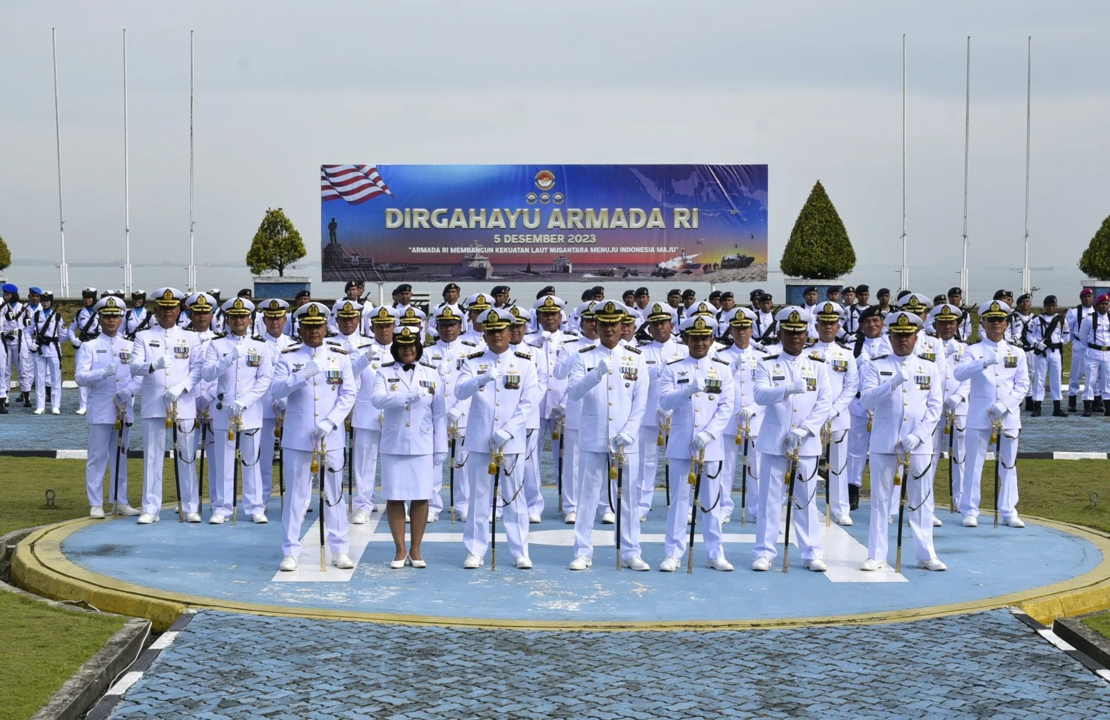 Lantamal IV Batam Laksanakan Upacara Peringatan Hari Armada Republik Indonesia Tahun 2023