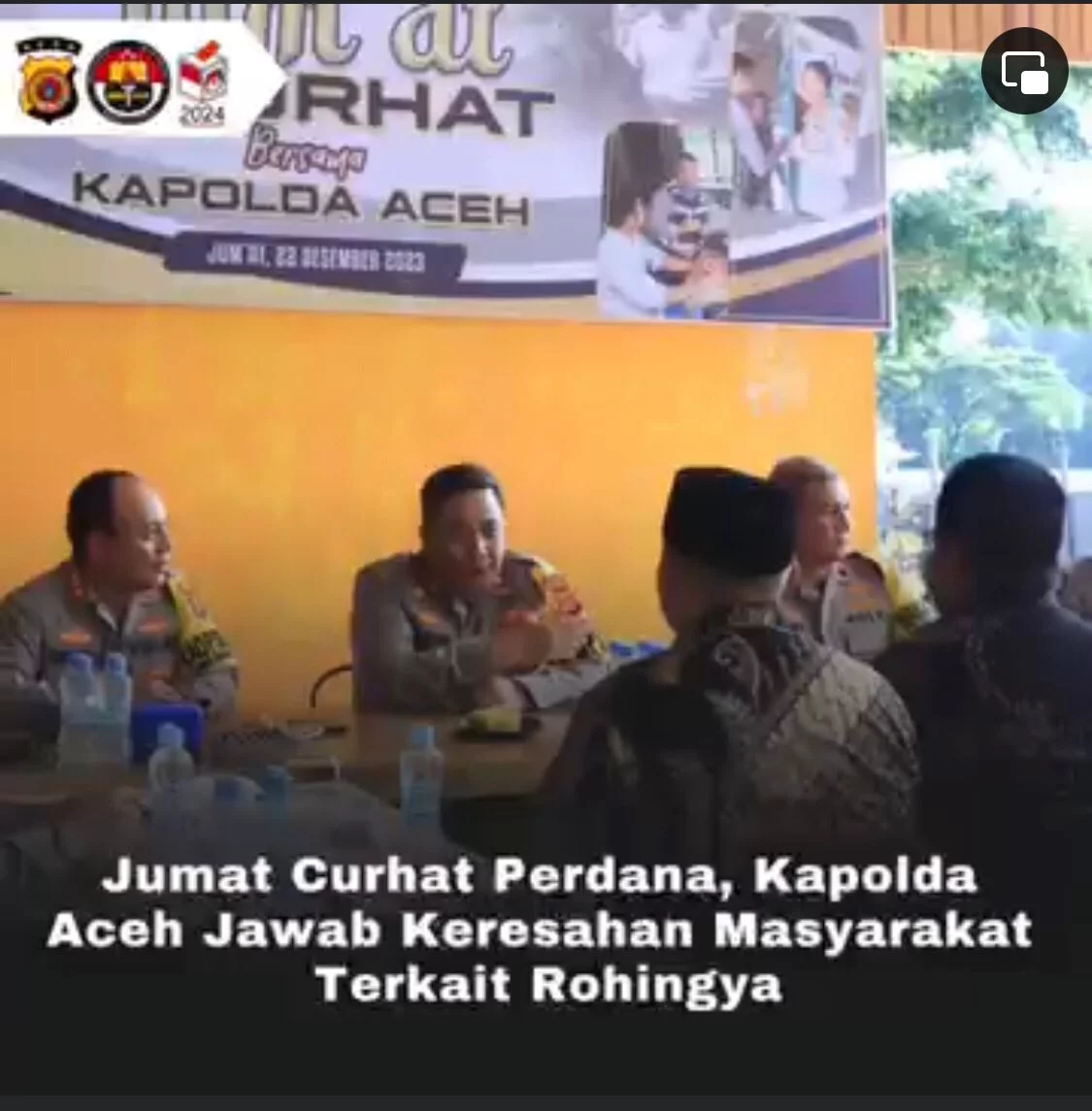 Jum'At Curhat Perdana, Kapolda Aceh Jawab Keresahan Masyarakat Terkait Rohingya