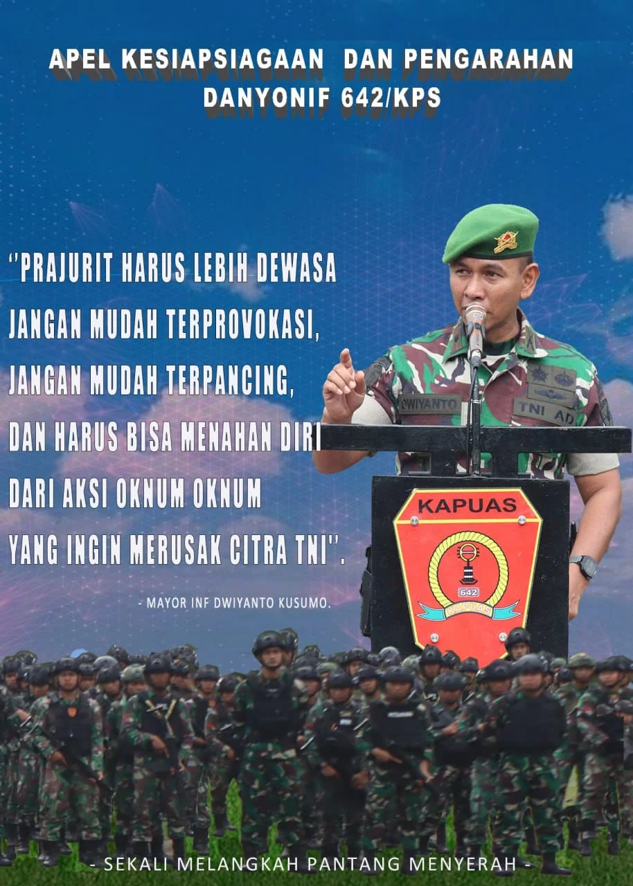 Apel Kesiapsiagaan dan Pengarahan Danyonif 642/Kps