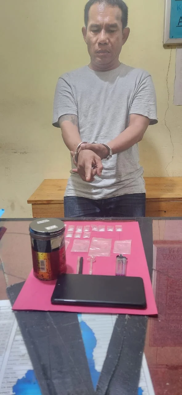 Pengedar Narkoba Jenis Shabu Seberat 3,73 Gram Tertangkap Jajaran Polsek Siak Hulu