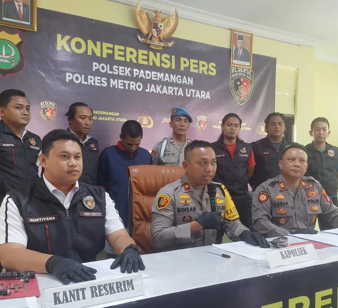 Satu Pelaku Curanmor Bersenjata Api Diringkus Unit Reskrim Polsek Pademangan