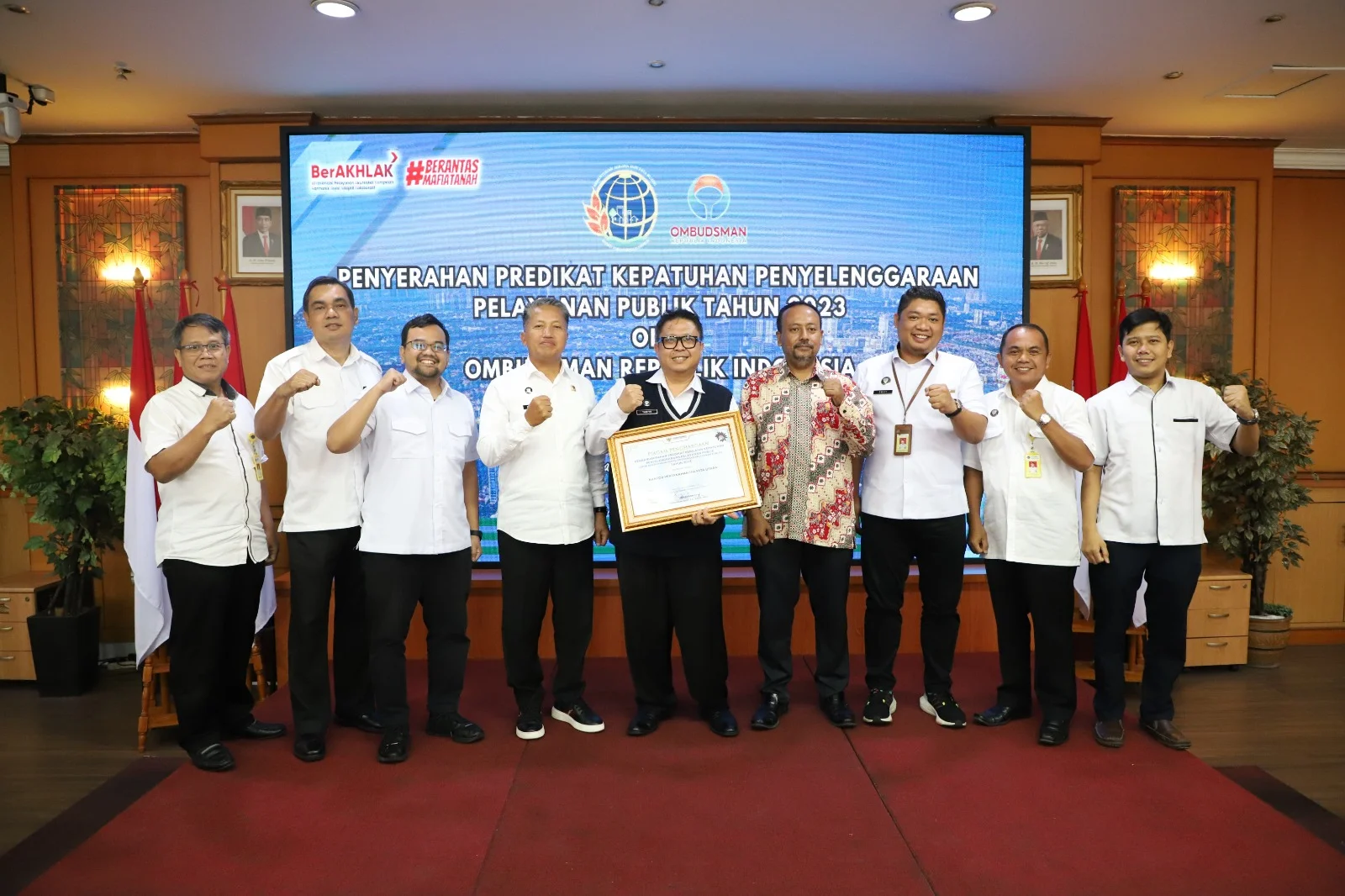 BPN Jakarta Utara Raih Predikat Penilaian Kepatuhan Pelayanan Publik Kualitas Tertinggi dari Ombudsman RI