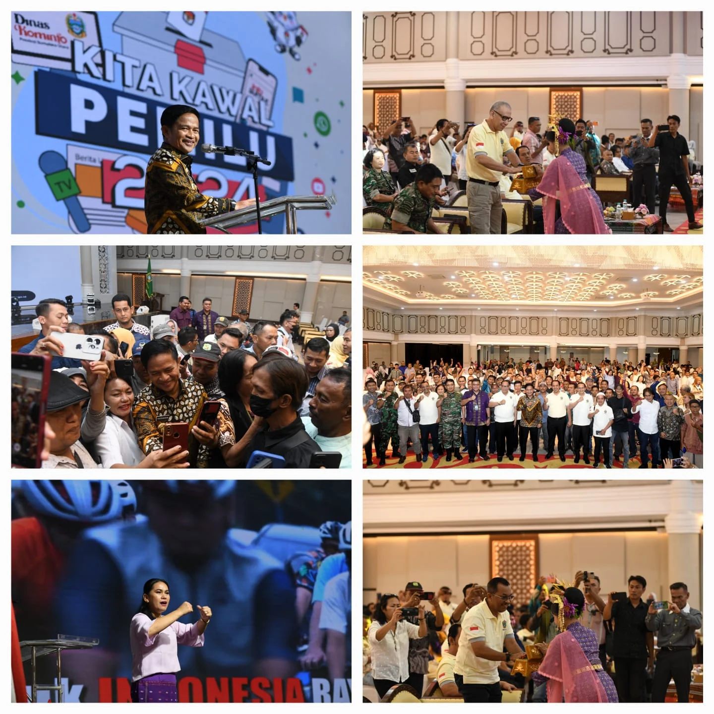 KAWAL PEMILU 2024 Pj Gubernur Sumatera Utara Hassanudin didampingi Kepala Dinas Kominfo Sumut Ilyas Sitorus bersama para OPD Pemprov Sumut, Ketua DPRD Sumut Baskami Ginting, serta perwakilan unsur Forkopimda Sumut, menghadiri acara diskusi dengan para pelaku media dengan tema “Kita Kawal Pemilu” yang diselenggarkan oleh Dinas Kominfo Sumut di Aula Raja Inal Siregar, lantai II Kantor Gubernur Sumut jalan Diponegoro No 30, Medan, Jumat (26/01).