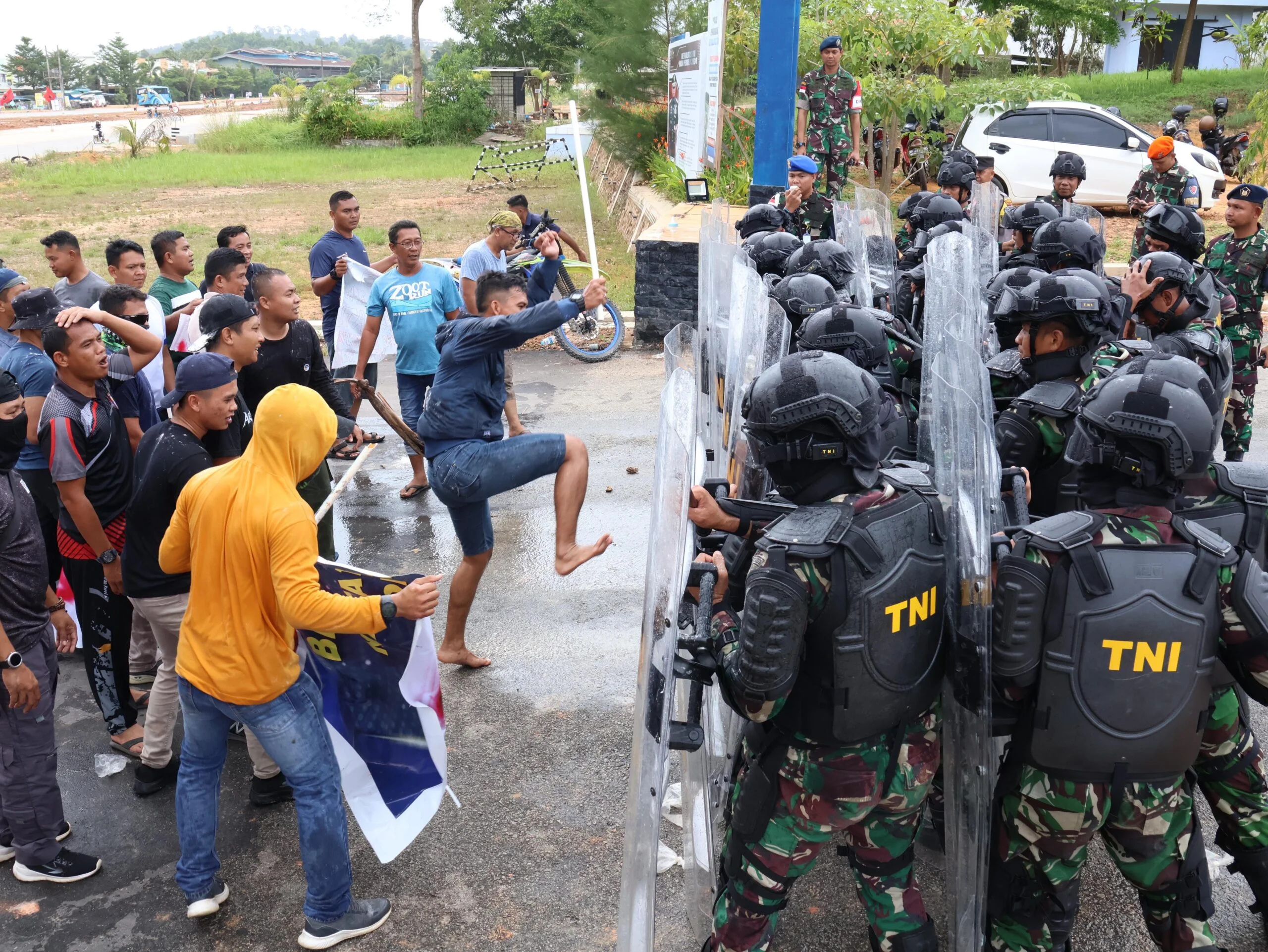 Mengantisipasi Terjadinya Huru-hara di Pemilu 2024, Lanud Hang Nadim Gelar Latihan
