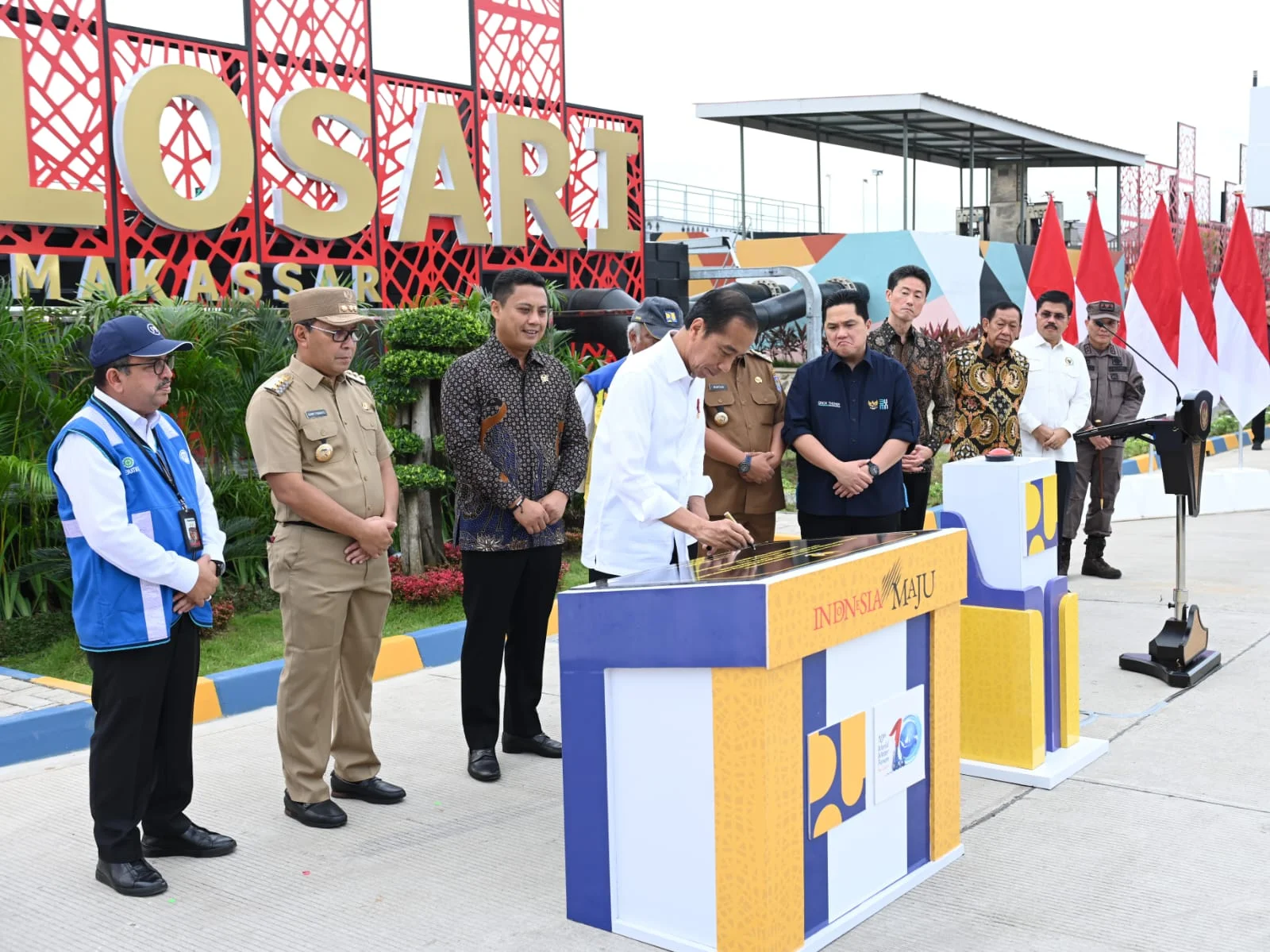 Resmikan SPAL- DT Losari, Presiden: Penting untuk Pengelolaan Air Limbah Ramah Lingkungan
