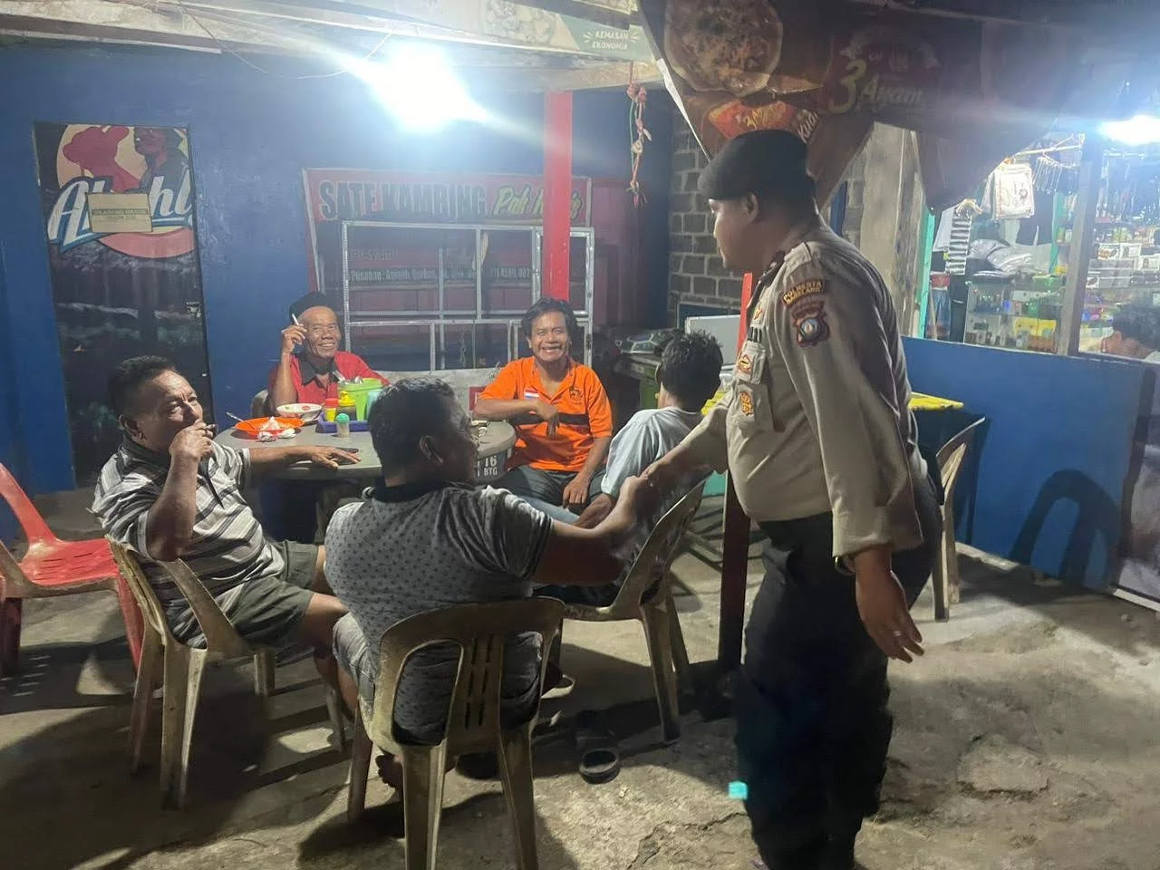 Cegah Aksi Kejahatan, Polsek Sei Beduk Gelar Patroli Cipkon dan Sampaikan Himbauan Kamtibmas