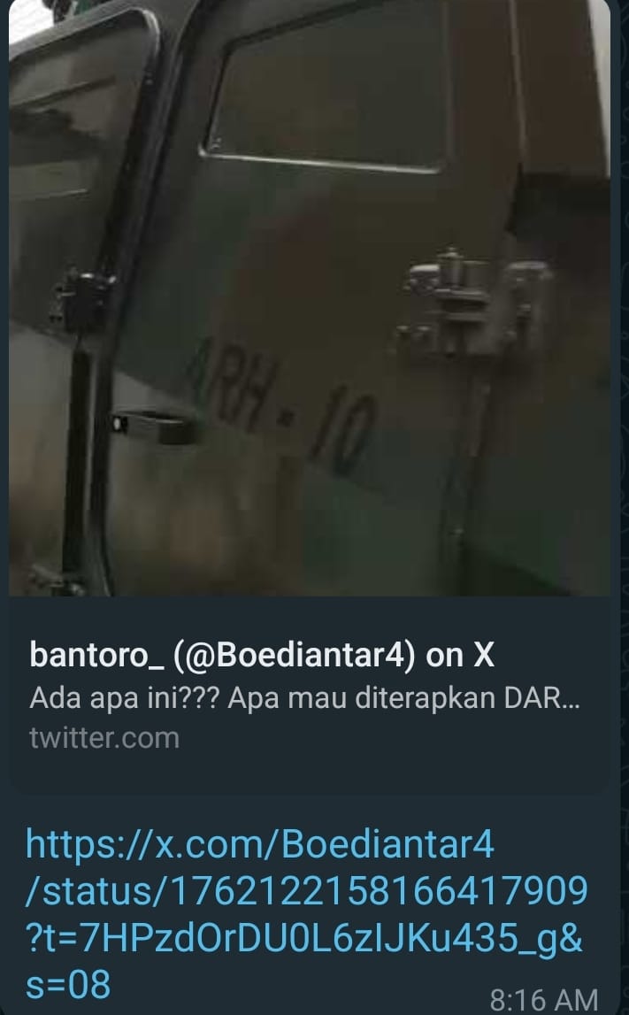Klarifikasi TNI AD Terkait Cuitan Hoax Video Iring-Iringan Ranpur TNI di Jalan Raya