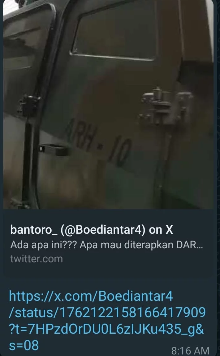 Klarifikasi TNI AD Terkait Cuitan Hoax Video Iring-Iringan Ranpur TNI di Jalan Raya