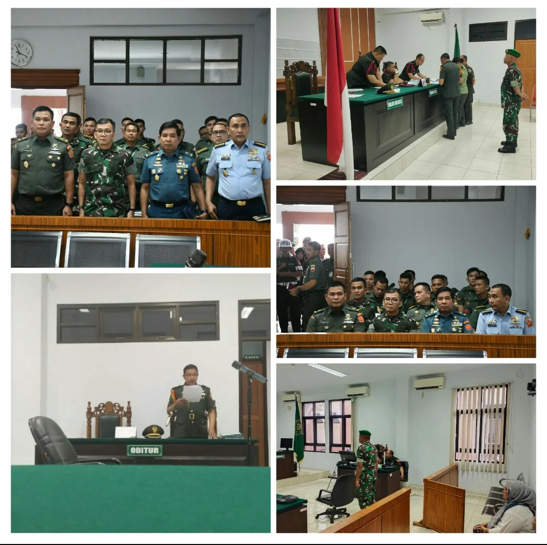 Pangdam I/BB Hadiri Langsung Sidang Kasus Dugaan Narkoba Serma AS di Dilmilti I Medan