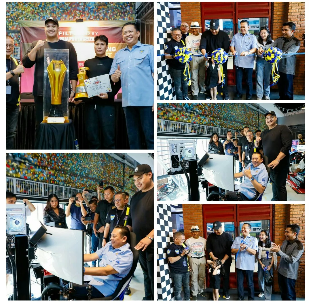 Ketua Umum IMI Bamsoet Bersama Menpora Resmikan P1 Digital Motorsport di Black Stone Garage