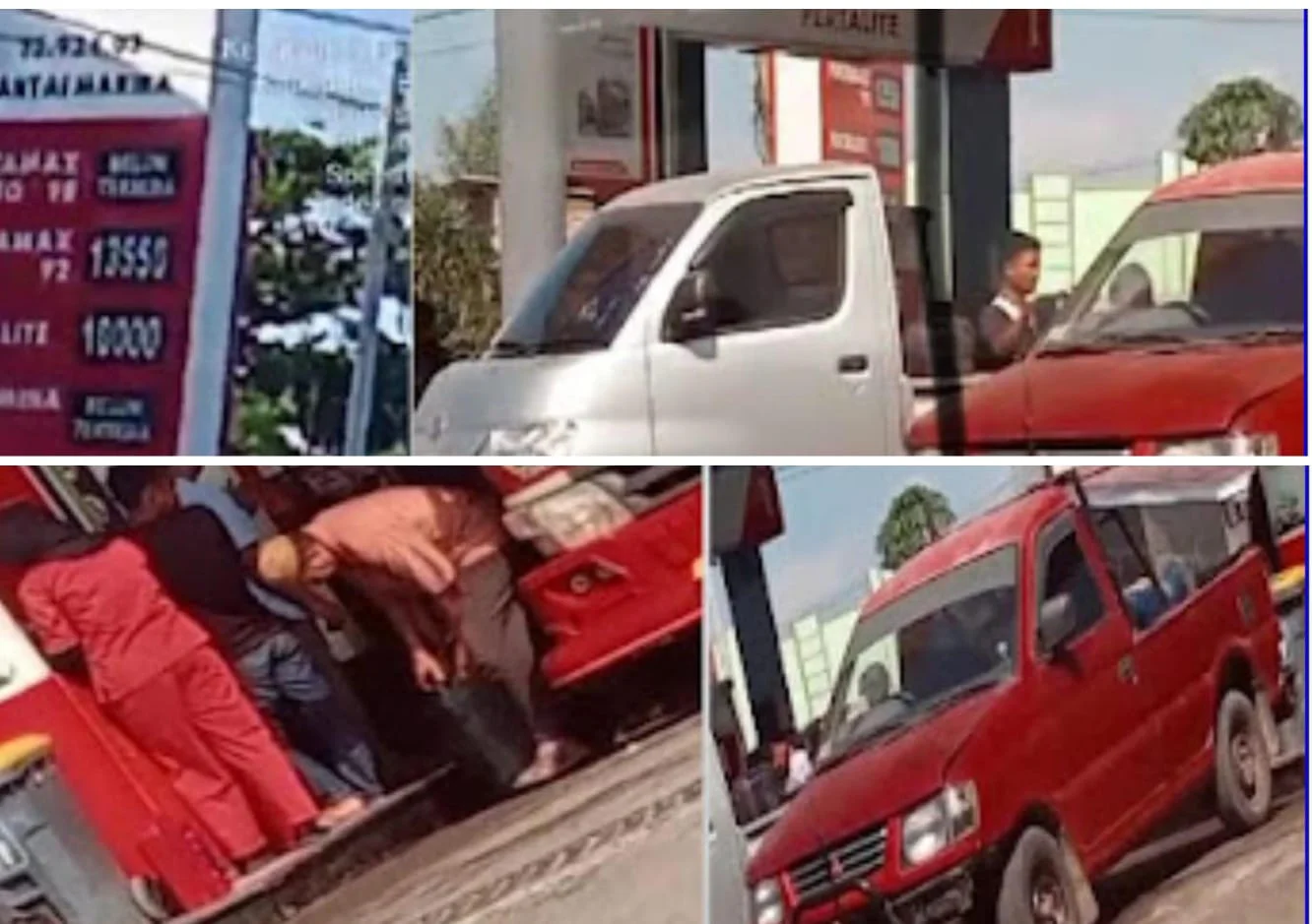 HJ.Rahmat Pemilik SPBU 73.924.03 Marina Melayani Konsumen Pembelian Solar Subsidi 8000/ Liter