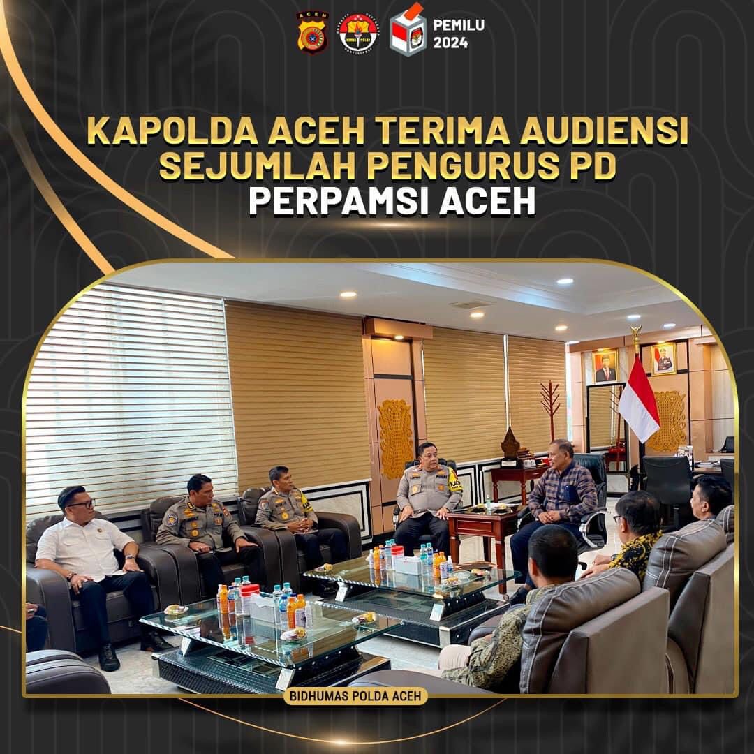 Kapolda Aceh Terima Audiensi Sejumlah Pengurus PD PERPAMSI Aceh