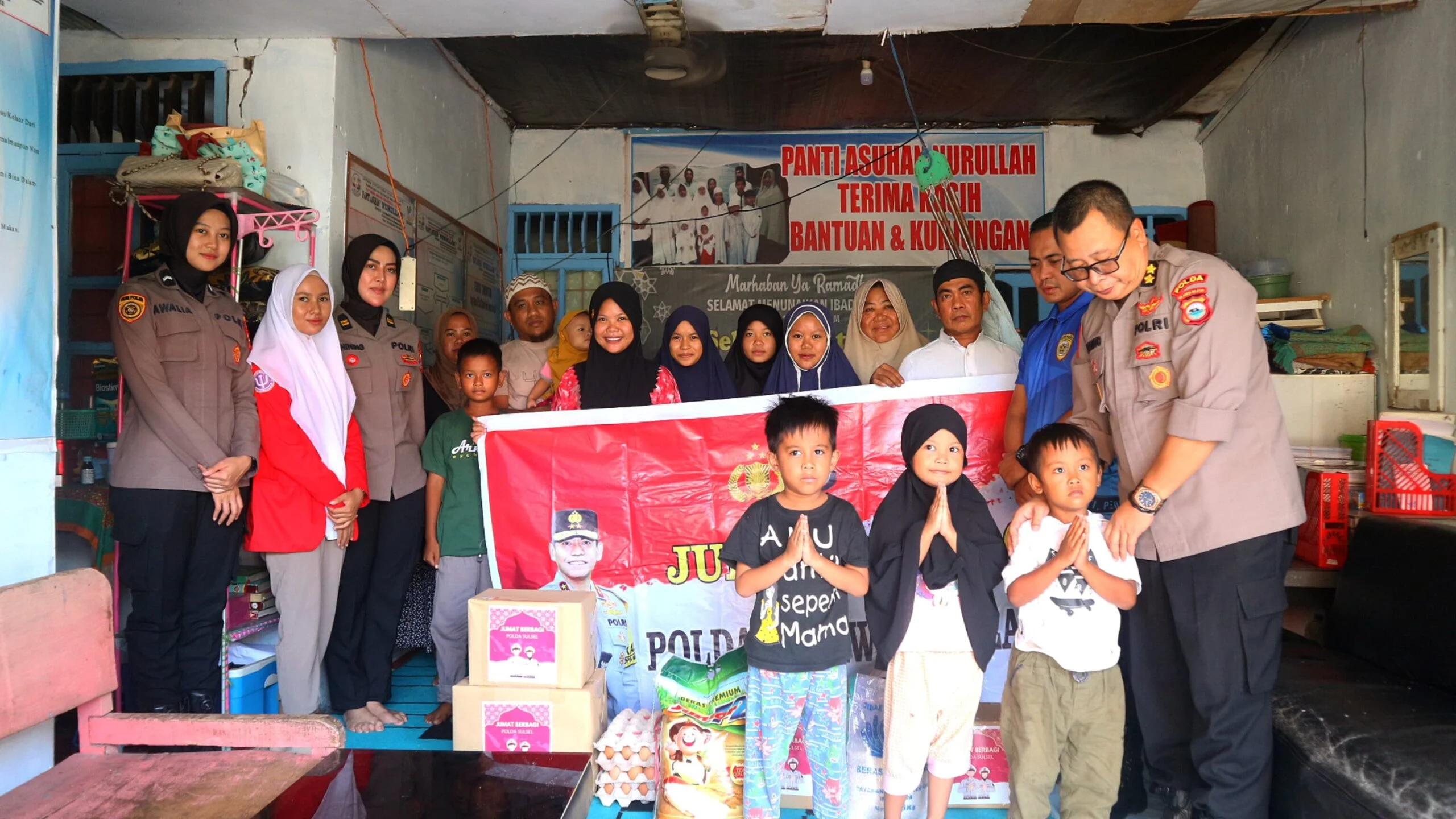 Peduli Sesama, Bag. Psikologi Biro SDM Polda Sulsel Gelar Jumat Berbagi program Kapolda Sulsel