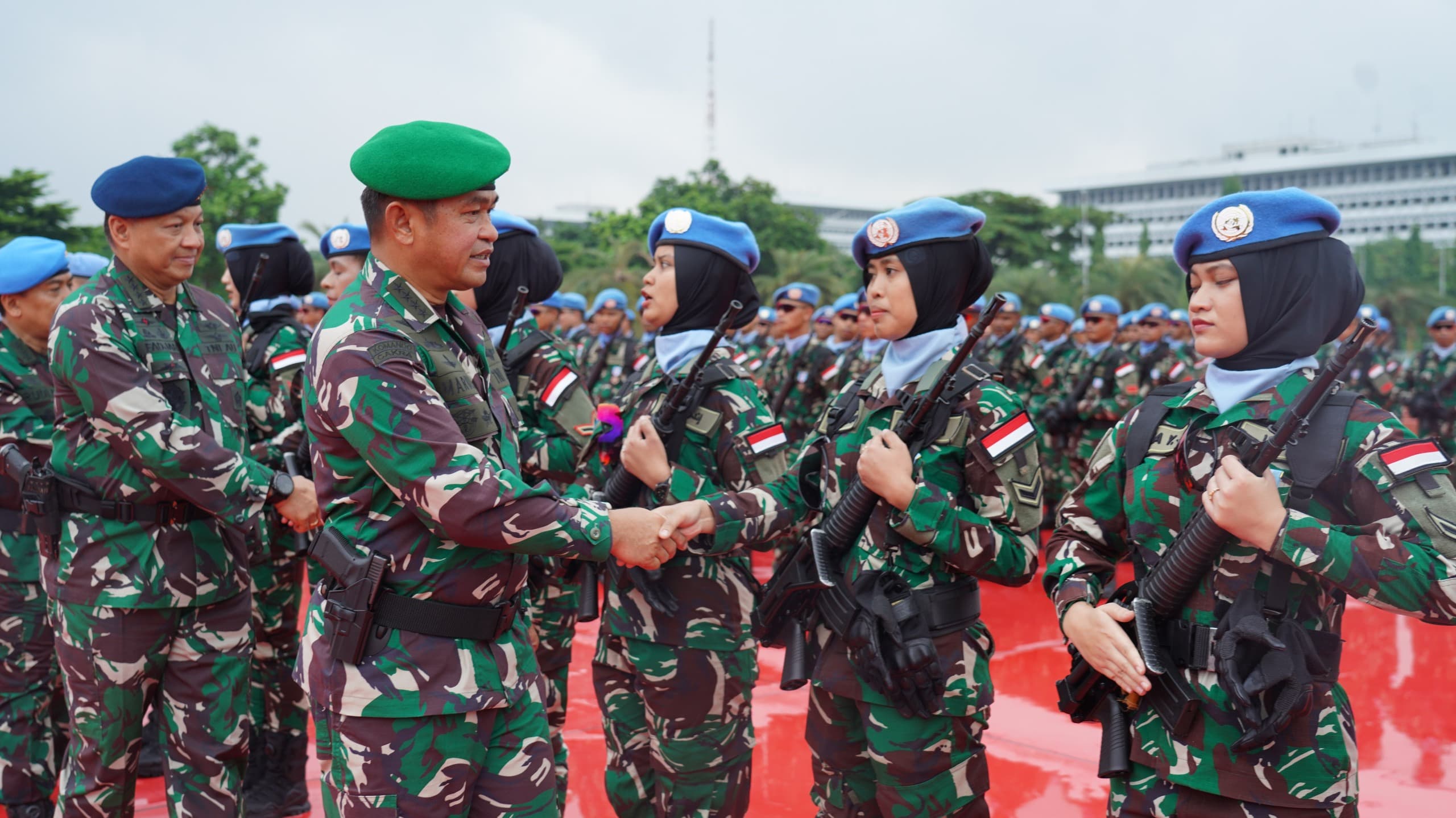 Kasad Dampingi Panglima TNI terima Kontingen Garuda XXIII-Q/Unifil Purna Tugas