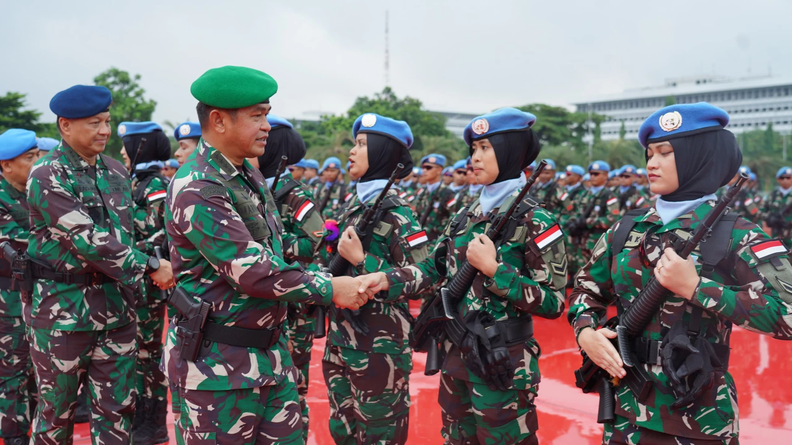 Kasad Dampingi Panglima TNI terima Kontingen Garuda XXIII-Q/Unifil Purna Tugas