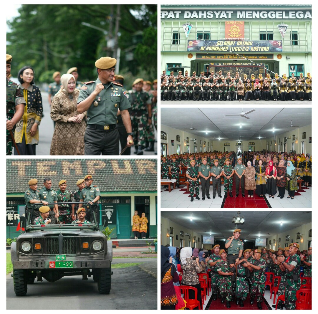 Komandan Pusat Kesenjataan Artileri Medan Melakukan Kunjungan Kerja di Yonarmed 11/GG/2/2 Kostrad
