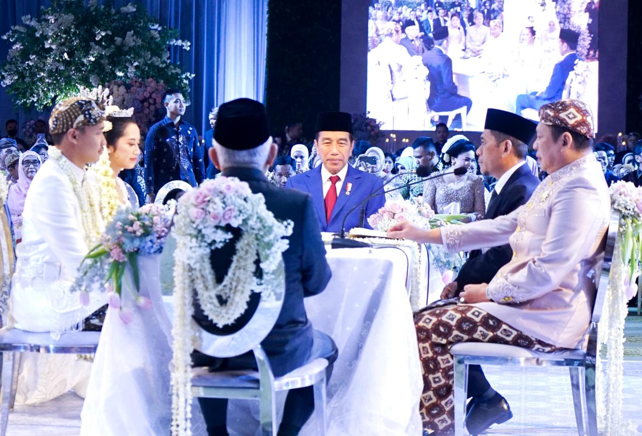 Presiden Joko Widodo dan Wapres Maruf Amin Menjadi Saksi Nikah Puteri Kelima Ketua MPR RI Bamsoet
