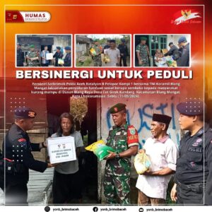 BRIMOB dan TNI Bersinergi Untuk Peduli
