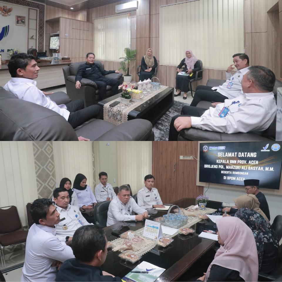 Tindak Lanjuti Pengujian Ganja pada makanan, BNNP Aceh dan BBPOM Aceh jalin sinergitas