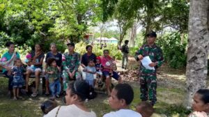 Satgas Yonif 122/TS Laksanakan Komsos Sekaligus Berikan pemahaman Wawasan Kebangsaan Kepada Warga Binaan