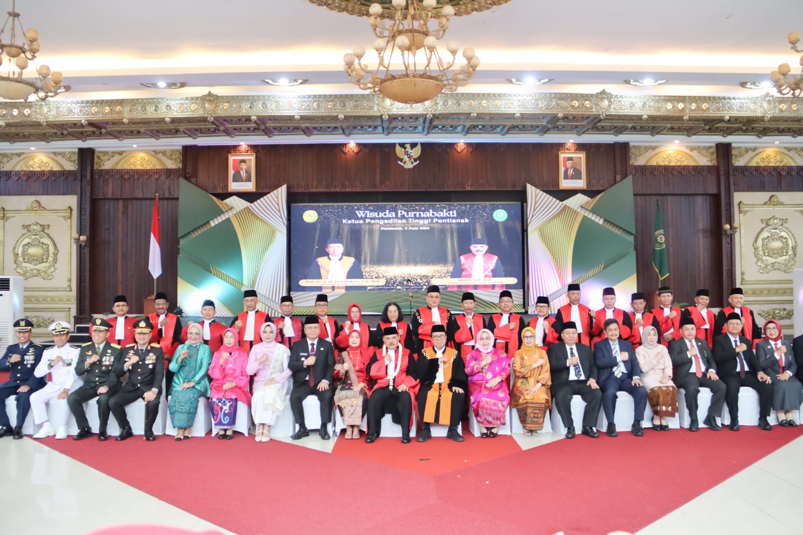 Kasdam XII/Tpr Hadiri Wisuda Purnabakti Ketua Pengadilan Tinggi Pontianak