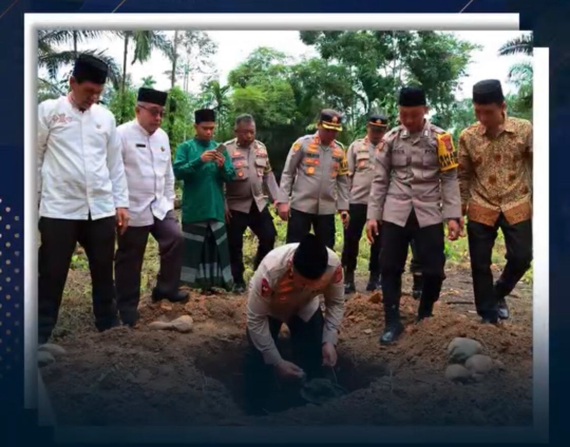 Wakapolda Aceh Letakkan Batu Pertama Pembangunan Mesjid pesantren Rabul Ulum