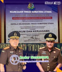 Kajati Sumut idianto Terima Penghargaan Komitmen dan Jasanya Wujudkan Indonesia Bersih Narkoba