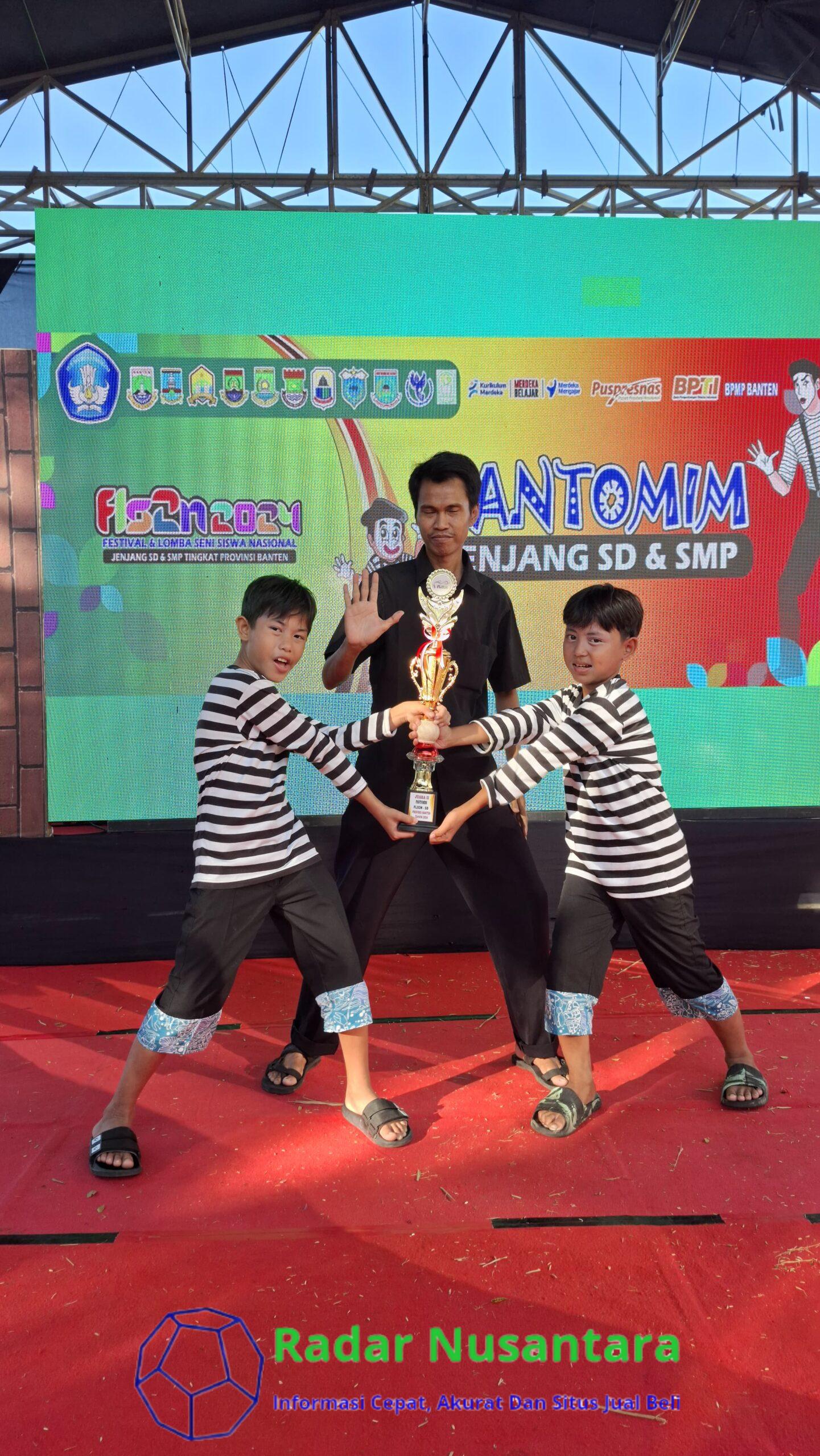 SDN Pelamuan Meraih Juara dua Lomba Pantomin Tingkat provinsi Banten