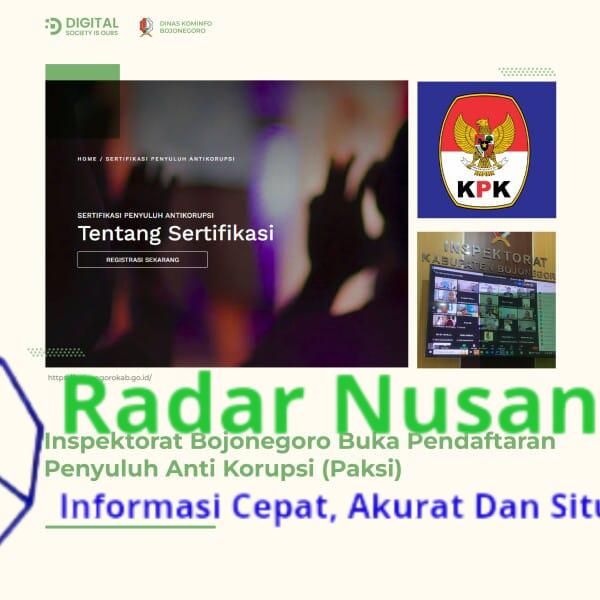Inspektorat Bojonegoro Buka Pendaftaran Penyuluh Anti Korupsi (Paksi)