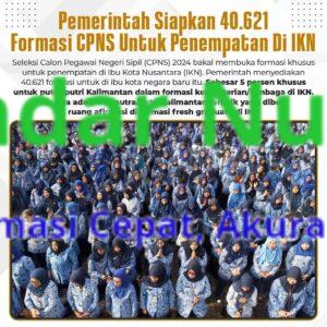 Pemerintah Siapkan 40.621 Formasi CPNS Untuk Penempatan Di IKN