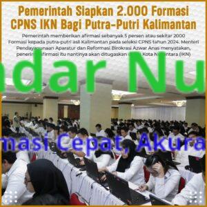 Pemerintah Siapkan 2.000 Formasi CPNS IKN Bagi Putra-Putri Daerah Kalimantan