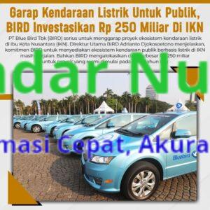 Garap Kendaraan Listrik Untuk Publik, BIRD Investasikan Rp 250 Miliar Di IKN