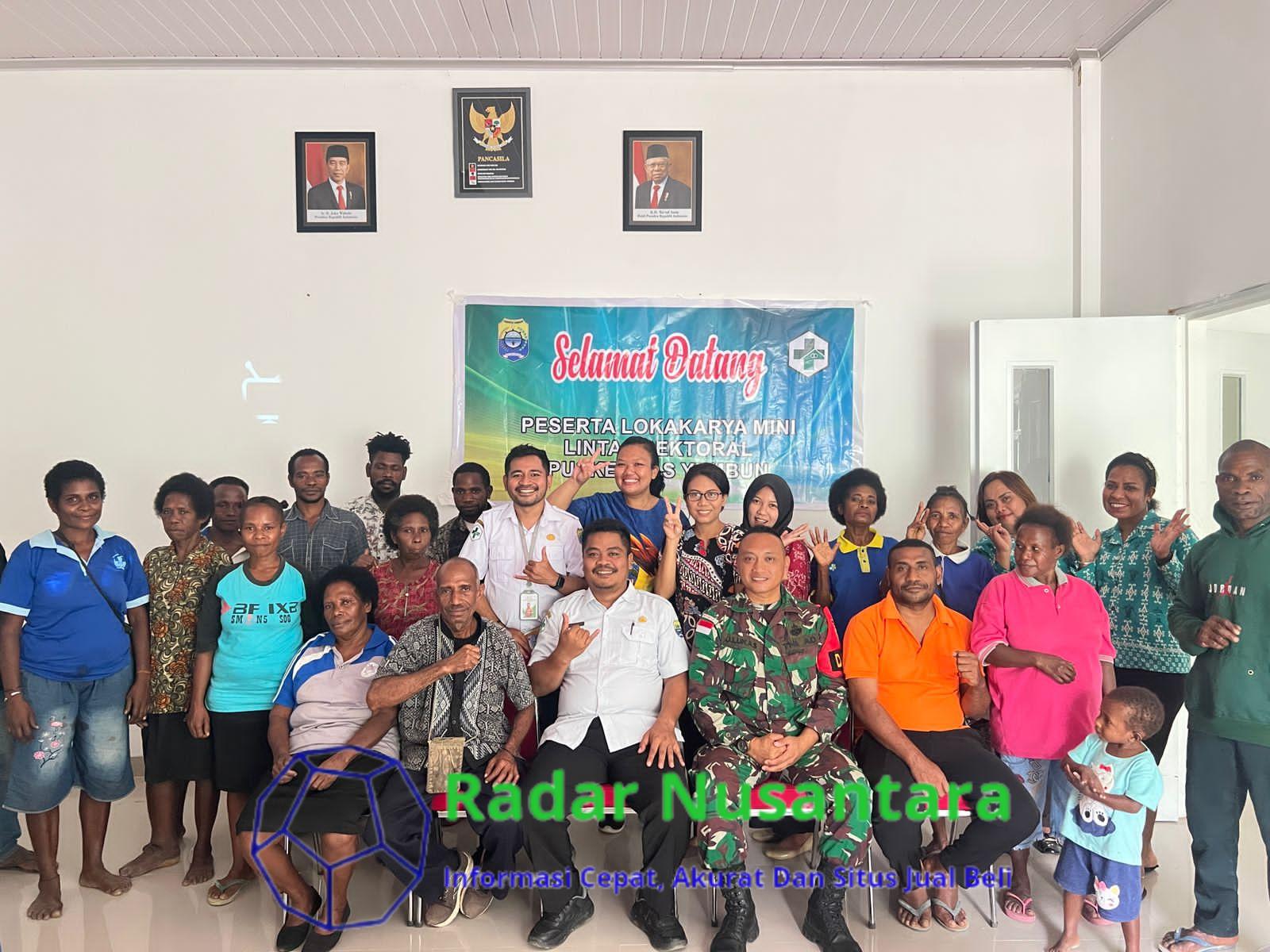 Satgas Yonif 762/VYS mengikuti Lokakarya Mini Lintas Sektor (LMLS) di Puskesmas Yembun