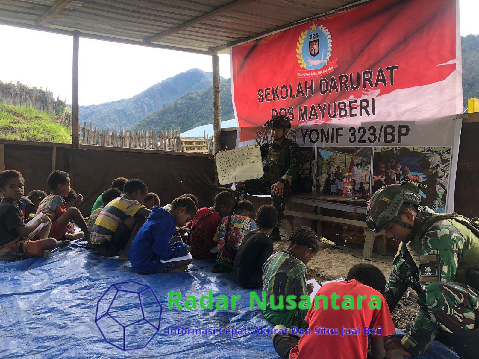 TNI Conducted “Smart Papua” At The Mayuberi Post And Welcomed Enthusiastically By The Children