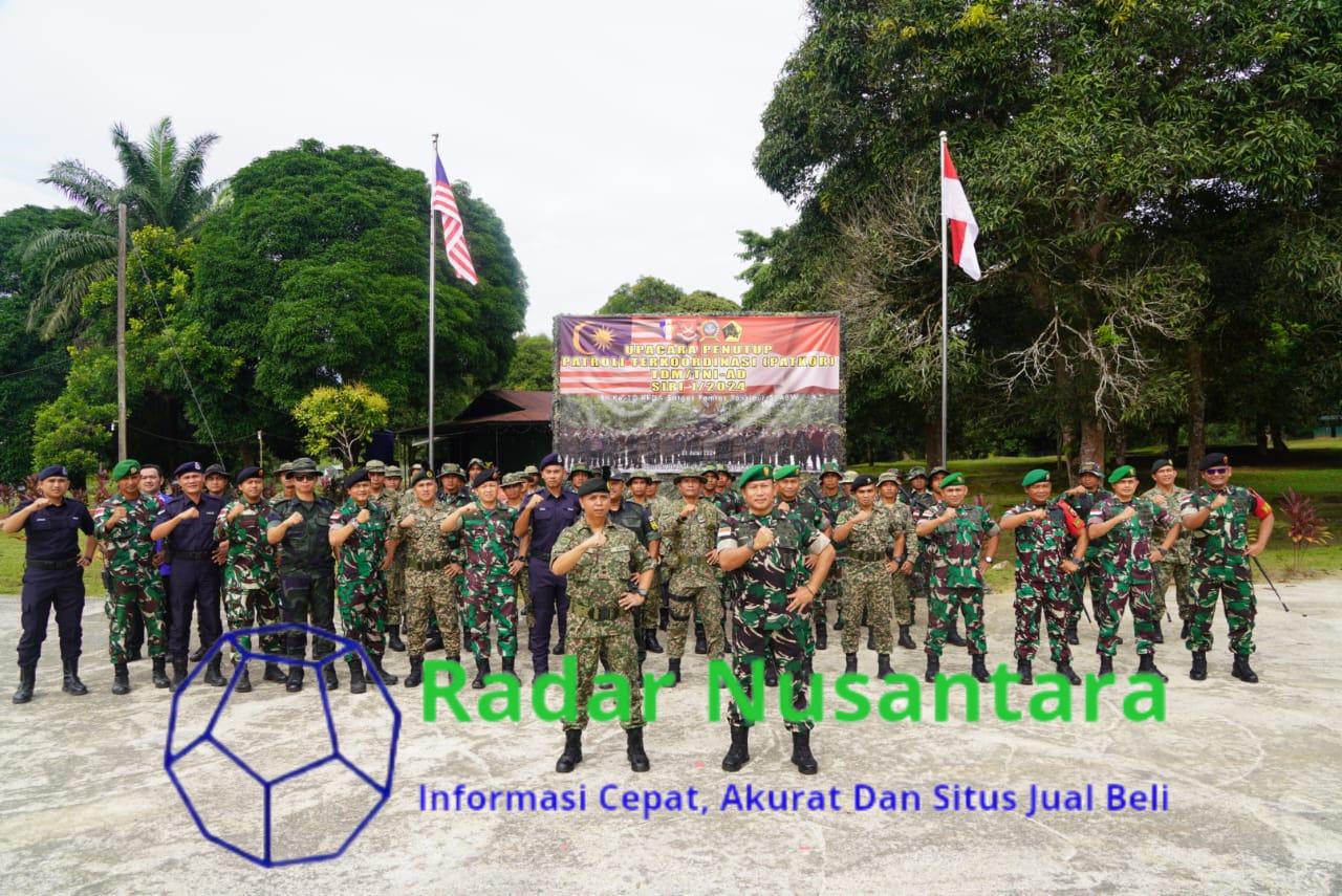 Upacara Penutupan (PatKor) Tentara Darat Malaysia (TDM) Dengan Satgas Pamtas Yonzipur 5/ABW (TNI AD)