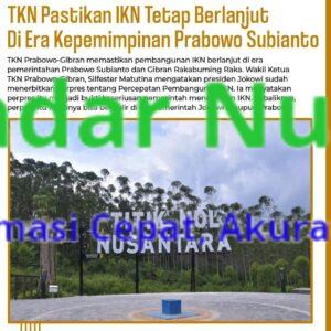 TKN Pastikan IKN Tetap Berlanjut Di Era Kepemimpinan Prabowo Subianto