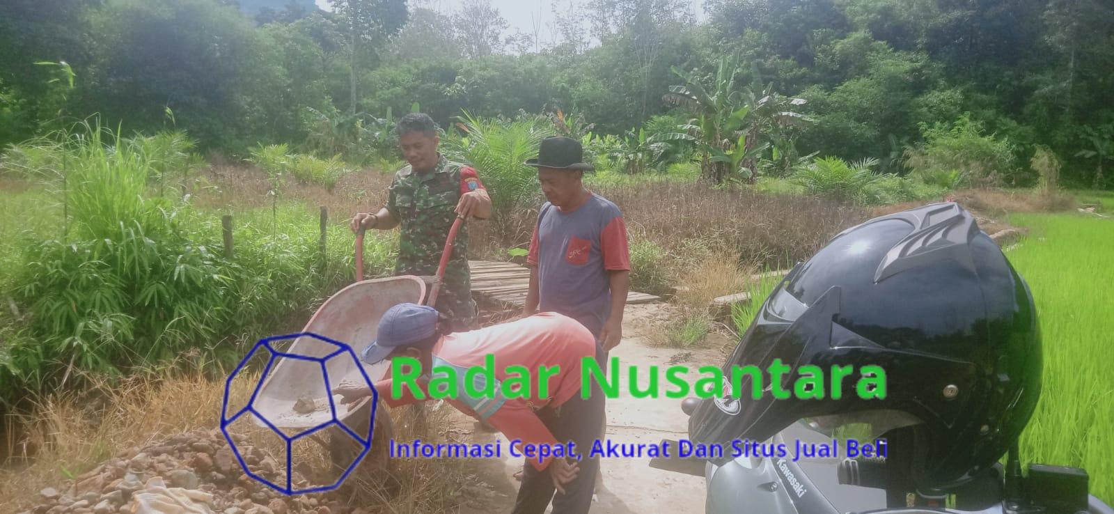 Hari Ke-3 TMMD, Kodim 1210/Landak Mulai Pengerjaan Fisik Secara Bergotong-Royong