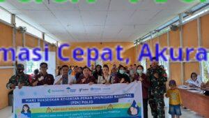 Satgas Yonzipur 5/ABW Bebaskan Anak-Anak Dari Bahaya Polio Dengan PIN