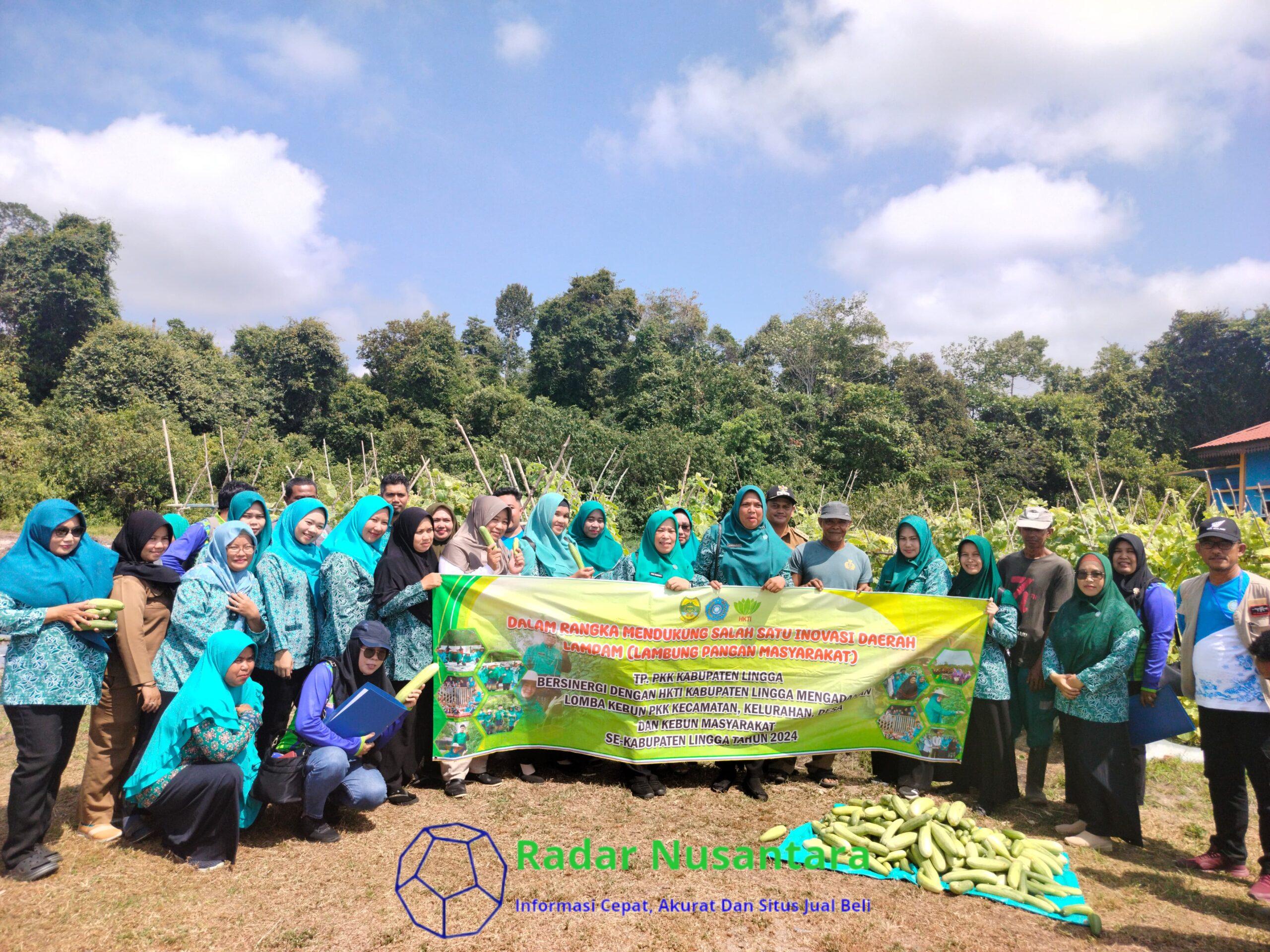 Tim Penilaian TP, PKK Kabupaten Lingga melakukan penilain Kebun PKK Di Wilayah Kecamatan Singkep Selatan.