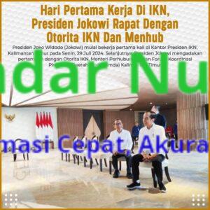 Hari Pertama Kerja di IKN, Presiden Jokowi Rapat Dengan Otorita IKN dan Menhub
