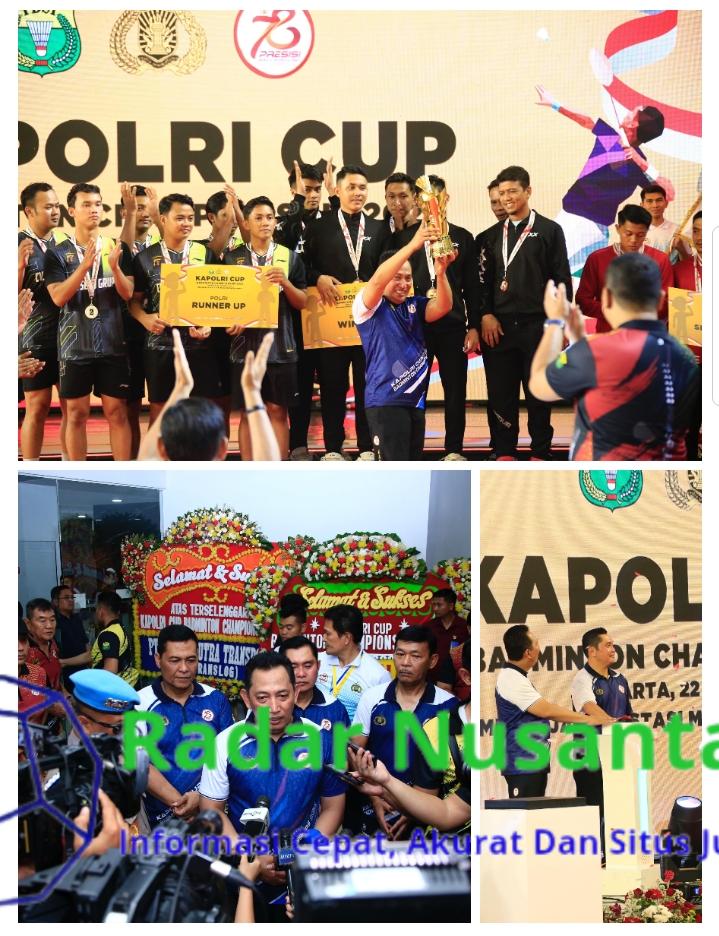 Jenderal Sigit Sebut Turnamen Bulutangkis Kapolri Cup Pintu Masuk Mengikuti Kejuaraan Nasional dan Internasional