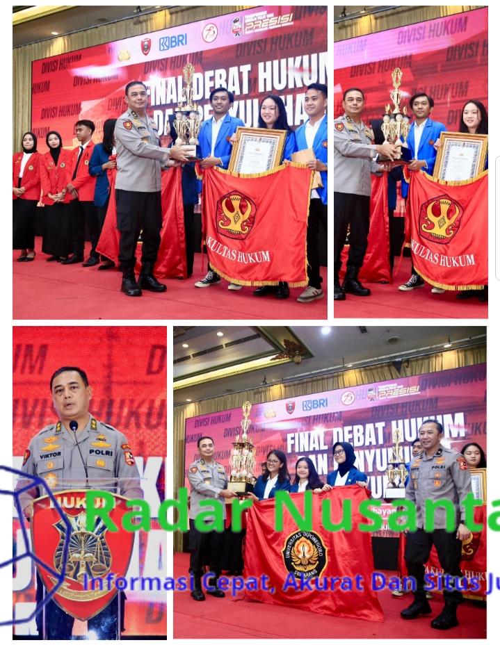 Undip Juara 1 Lomba Debat Hukum, Kadivkum Polri: Jadi Wadah Mahasiswa Sikapi Permasalahan Hukum