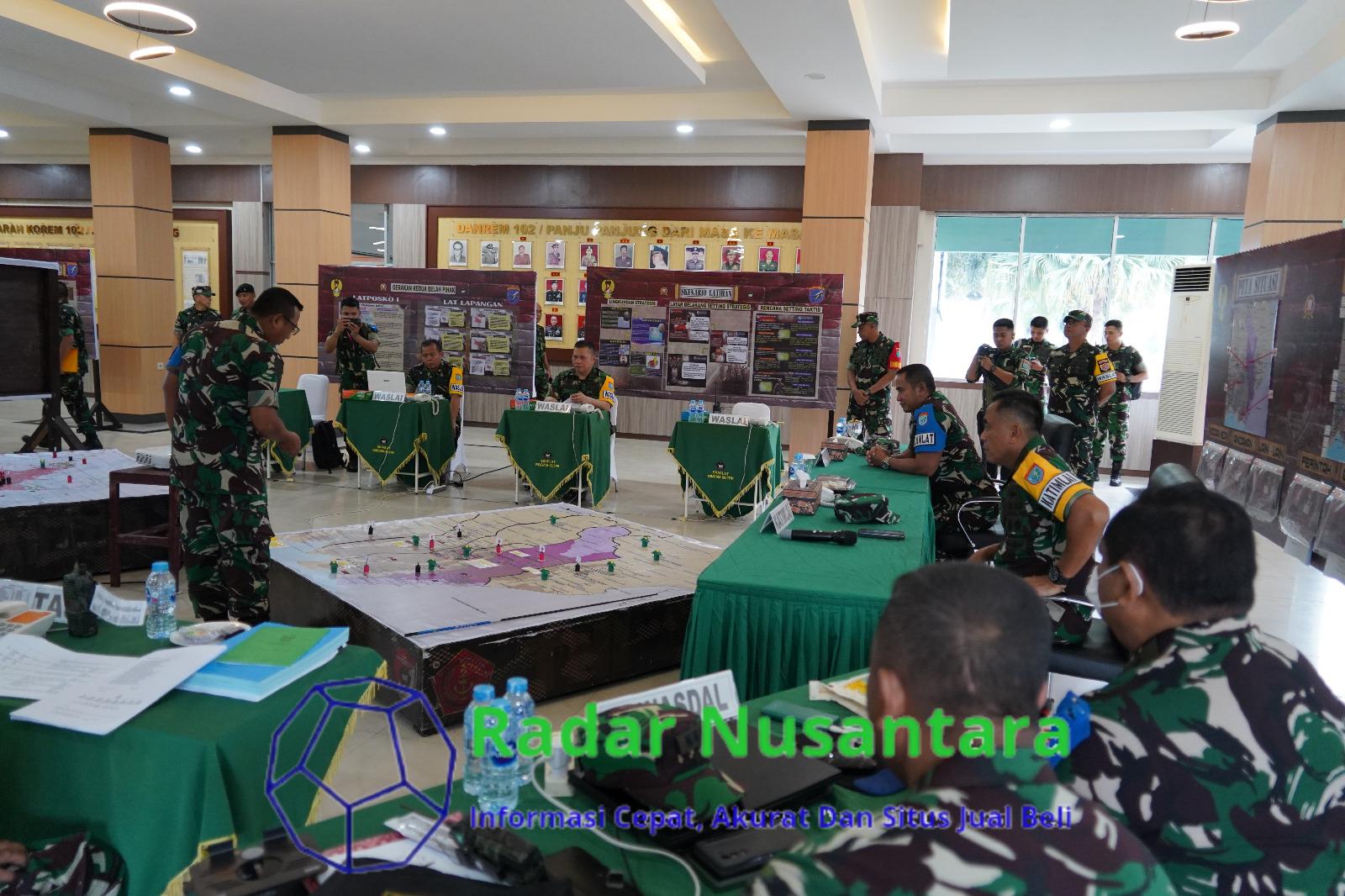 Pangdam Tanjungpura Tinjau Latihan Posko I Korem 102/Pjg